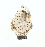 Wise Owl Trinket Box with White Enamel with Austrian Crystals