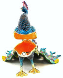 Long Peacock Trinket Box Colorful Enamel & Austrian Crystals