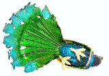 Long Peacock Trinket Box Colorful Enamel & Austrian Crystals