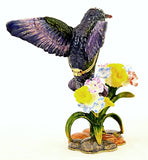 Hummingbird Trinket Box. Very Detailed with Austrian Crystals