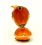 Sparrow Bird Trinket Box. Colorful Enamel with Austrian Crystals