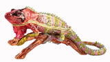 Branchside Iguana Trinket Box with Colorful Enamel & Austrian Crystals