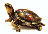 Turtle Trinket Box Made with Enamel & Austrian Crystals