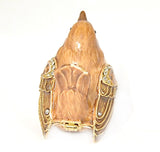 Brown Sparrow Trinket Box Made with Austrian Crystals