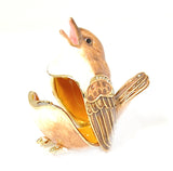 Brown Sparrow Trinket Box Made with Austrian Crystals