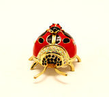 Ladybug with Baby Trinket Box. Hand Crafted with Austrian Crystals