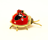 Ladybug with Baby Trinket Box. Hand Crafted with Austrian Crystals