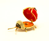 Ladybug with Baby Trinket Box. Hand Crafted with Austrian Crystals