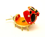Ladybug with Baby Trinket Box. Hand Crafted with Austrian Crystals