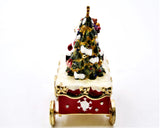 Santa & Christmas Tree on Carriage Trinket Box. Beautifully Made with Austrian Crystals
