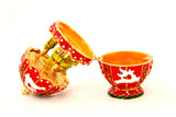 Holiday Carousel Trinket Box with Reindeers. Hand Crafted with Austrian Crystals