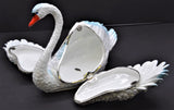 Big Swan Trinket Box. Hand Detailed with Austrian Crystals