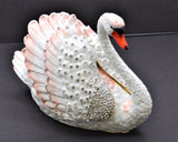 Big Swan Trinket Box. Hand Detailed with Austrian Crystals