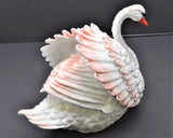 Big Swan Trinket Box. Hand Detailed with Austrian Crystals
