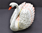Big Swan Trinket Box. Hand Detailed with Austrian Crystals