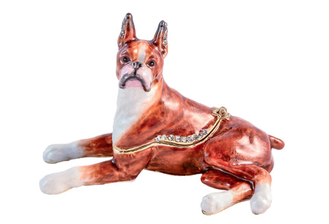 Boxer Dog Trinket Box