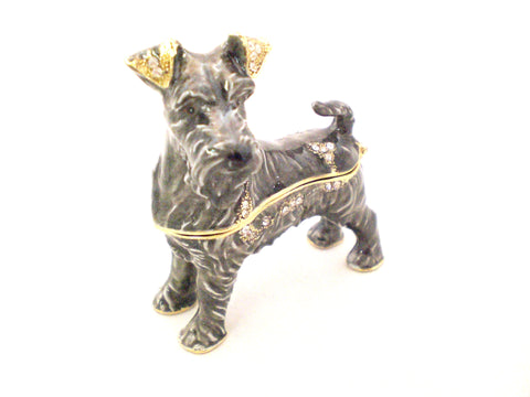 Fox Terrier Dog Trinket Box