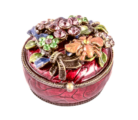 Floral and Bee Jewelry Trinket Box