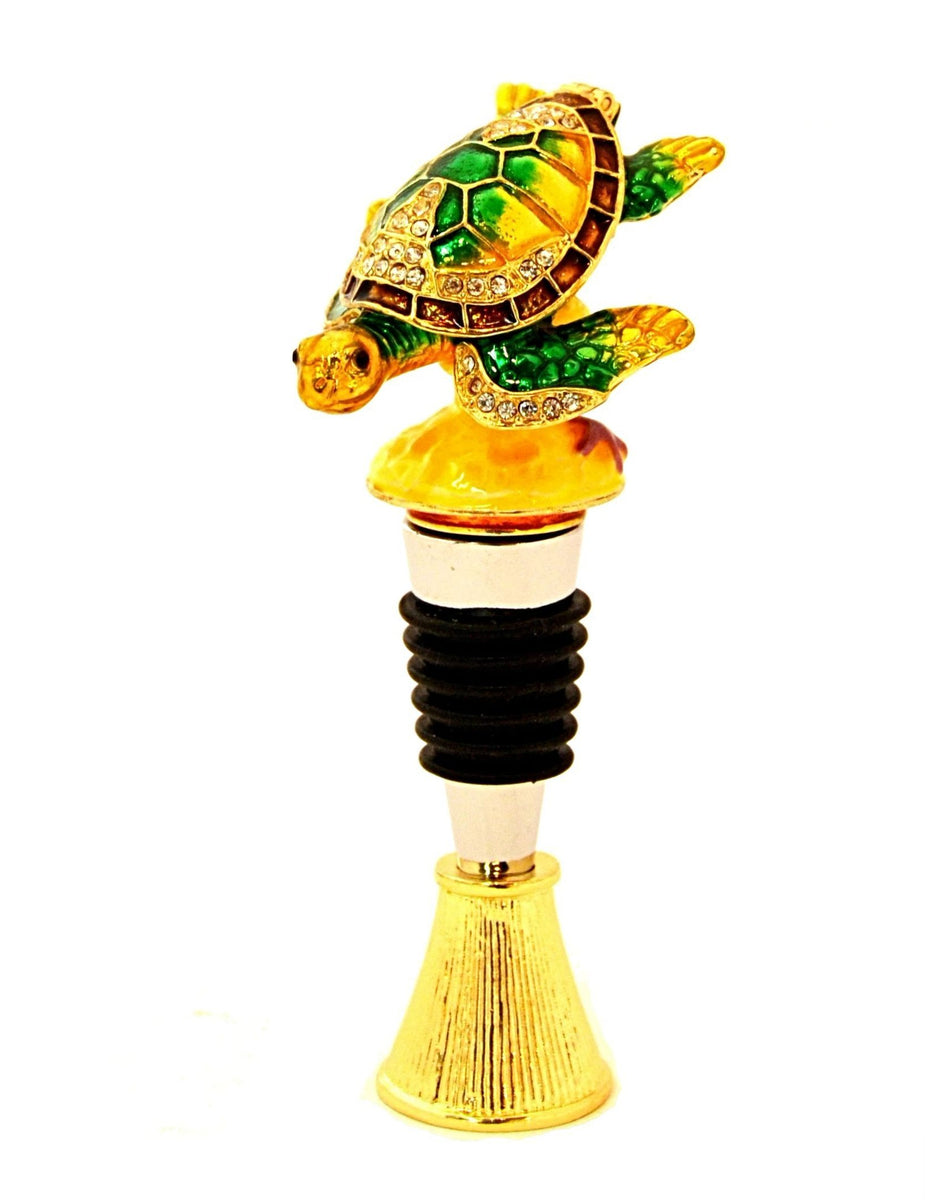 Sea Turtle Box Wine Bottle Stopper