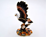 Hand Crafted Flying Eagle on Branch Trinket box