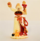 White Dress Santaclause Trinket Box