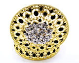 Round Jewelry Trinket Box. Handmade with Austrian Crystals & Enamel