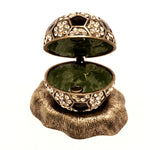 Soccer Ball Trinket Box with Austrian Crystals