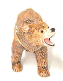 Golden Bear Trinket Box. Hand Painted Enamel & Austrian Crystals