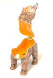 Golden Bear Trinket Box. Hand Painted Enamel & Austrian Crystals