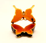 Butterfly Trinket Box Multi Color Enamel & Austrian Crystals