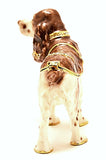 Springer Spaniel Dog Trinket Box Made with Austrian Crystals