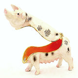 Standing Pig Trinket Box Made with Austrian Crystals