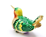 Bejeweled Small Humming Bird Trinket Box with Colorful Enamel & Austrian Crystals