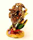 Turtle Family Trinket Box Made with Austrian Crystals