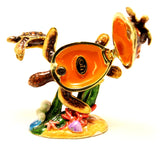 Turtle Family Trinket Box Made with Austrian Crystals