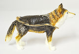 Standing Wolf Trinket Box. Very Detailed with Austrian Crystals