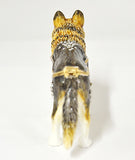 Standing Wolf Trinket Box. Very Detailed with Austrian Crystals
