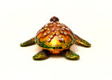 Small Ocean Turtle Trinket Box Made with Austrian Crystals