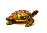 Small Ocean Turtle Trinket Box Made with Austrian Crystals