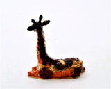 Sitting Giraffe Trinket Box with Austrian Crystals