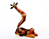 Sitting Giraffe Trinket Box with Austrian Crystals