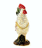 Farmhouse Rooster Trinket Box with Hand Set Austrian Crystals