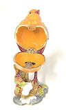 Bejeweled Robin Bird Trinket Box Handmade with Austrian Crystals