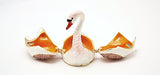 Big Swan Trinket Box with Blue & Pink Enamel with Austrian Crystals