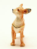 Mini Chihuahua Dog Trinket Box Made with Austrian Crystals