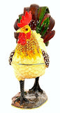 Barnyard Rooster Trinket Box. Colorful Enamel & Austrian Crystals