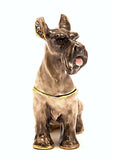 Schnauzer Dog Trinket Box Handmade with Austrian Crystals