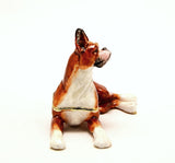 Sitting Boxer Dog Trinket Box Made with Austrian Crystals