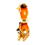 Big Giraffe Sitting Trinket Box With Austrian Crystals
