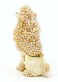 Poodle Delight Trinket Box. Hand Set Faux Pearls